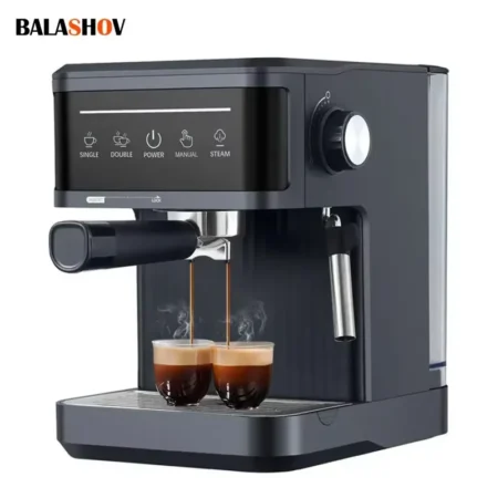 20-Bar Electric Espresso Machine – Professional Italian Coffee Maker with Milk Frother for Espresso, Cappuccino & Latte