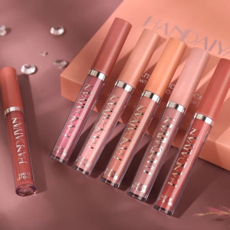 HANDAIYAN 6-Piece Matte Liquid Lipstick Set – Long-Lasting, Non-Stick Lip Gloss Gift Box - Image 6