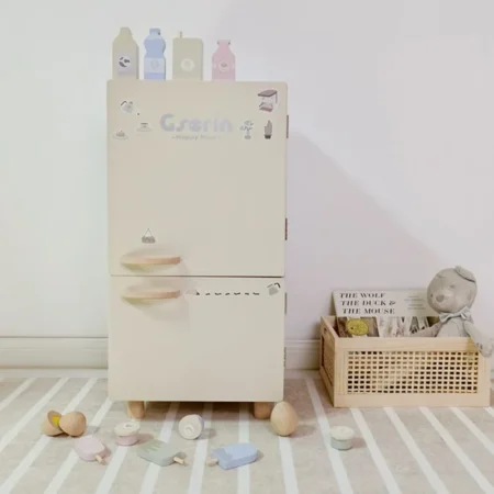 Nordic Style Wooden Kitchen Toy for Girls Simulation Cooking Stove Children Playhouse Realistic Pretend Play Dollhouse - Image 3
