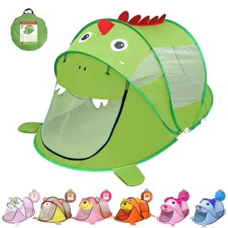 Kids Pop-Up Play Tent – Cartoon Tiger Design, Indoor/Outdoor Baby Ball Pit & Portable Playhouse for Toddlers - Image 4