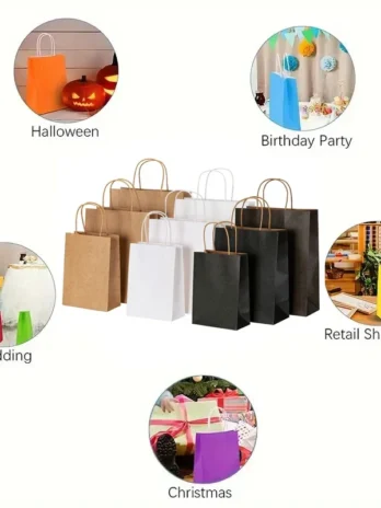 10/25/50 Pcs Kraft Paper Gift ...