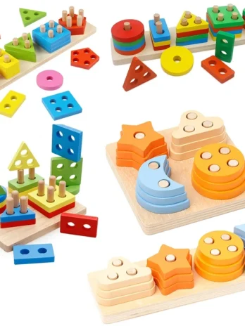 Montessori Wooden Shape &...