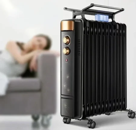 1500W Electric Oil Heater | 9-Fin Radiator with Constant Temperature Heating - Image 7