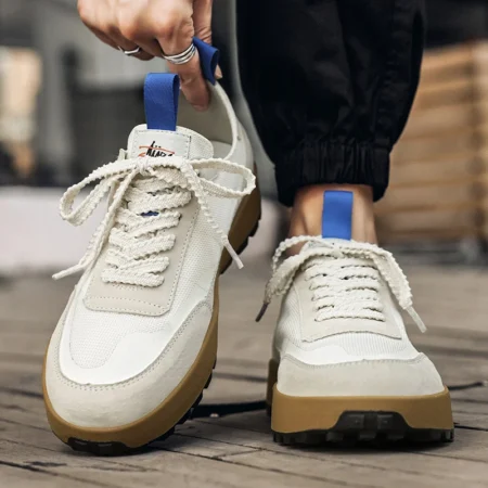 Trendy Men’s Designer Sports Sneakers – Casual Versatile Board Shoes for Office & Outdoor Wear - Image 4