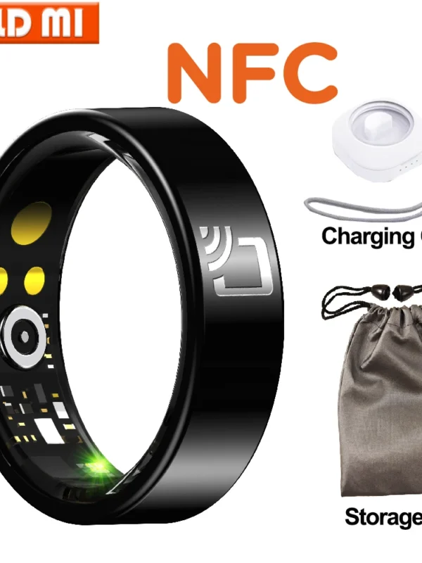 خاتم ذكي مزود بتقنية NFC لتتبع اللياقة البدنية وتتبع صحة القلب