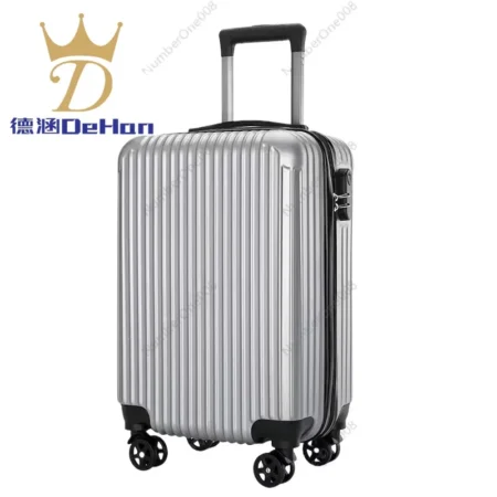 20 Inch Solid Color Trolley Suitcase - 360° Spinner Wheels, Durable