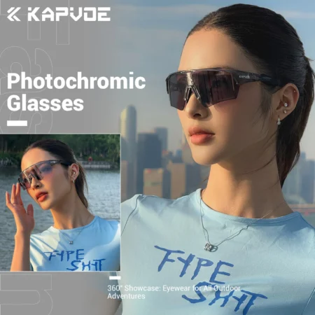 Kapvoe New Photochromic Cycling Sunglasses Men Women - Image 2