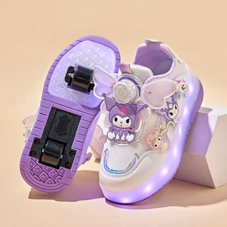 LED 2-Wheel Kids Roller Shoes – Detachable Skates for Boys & Girls
