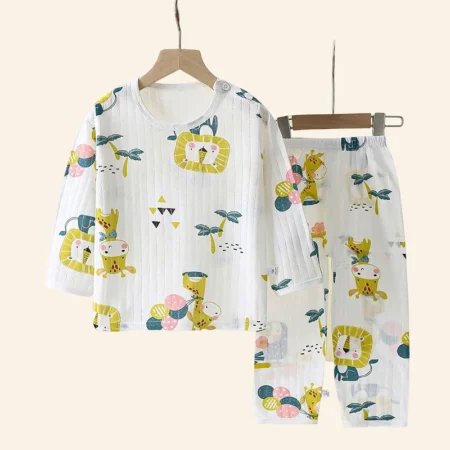 Children's Cotton Sleepwear Set – Long/Short Sleeve Tops & Pants for Boys & Girls - Image 3