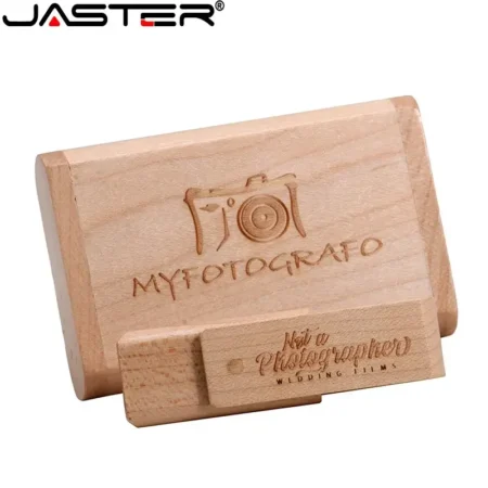 ⁦JASTER Rotatable Wooden USB 2.0 Flash Drives⁩ - الصورة ⁦5⁩