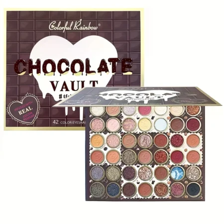 42-Color Rainbow Eyeshadow Palette – Matte, Metallic & Shimmer Ultra-Pigmented Makeup