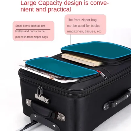 30" Large Capacity Black Luggage Waterproof Durable - Image 2