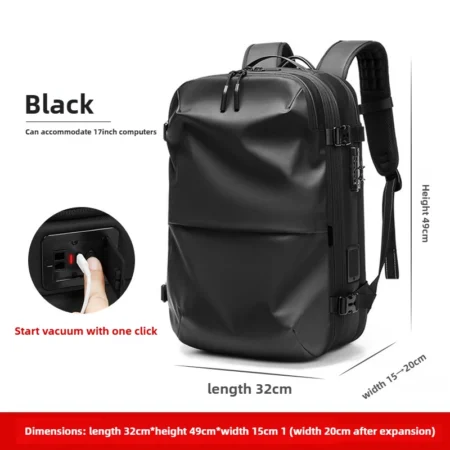 ⁦One Button Vacuum Business Backpack⁩ - الصورة ⁦3⁩