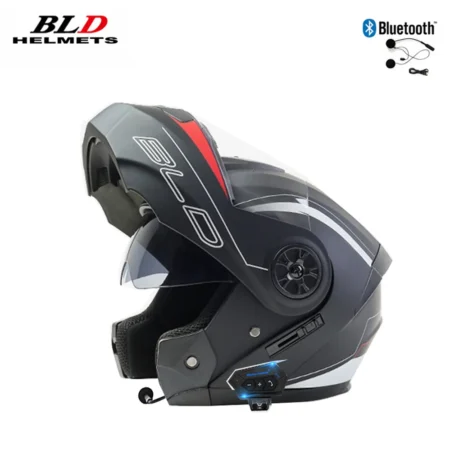 ⁦Modular Motorcycle Helmet Double Visor Flip Up Full Face⁩ - الصورة ⁦2⁩