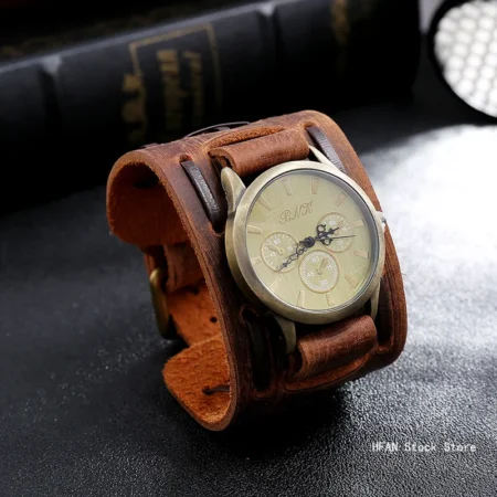 Leather Woven Men Watch