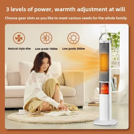 220V Graphene Electric Fireplace Heater with 3D Flame | Energy-Saving Floor Heating Solution - Image 4