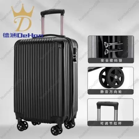 20 Inch Solid Color Trolley Suitcase - 360° Spinner Wheels, Durable - Image 4