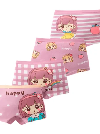Girls Cotton Boxer Briefs Mult...