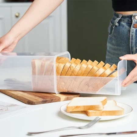 Clear Airtight Bread Box – Tall Loaf Container with Lid for Homemade Bread - Image 3