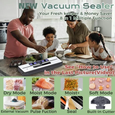 Vacuum Sealer Machine Food Sealer Pro Food Preservation - Image 2
