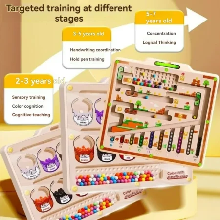 ⁦Children's Magnetic Maze Toy – Logic & Concentration Puzzle for 3+ Years⁩ - الصورة ⁦3⁩