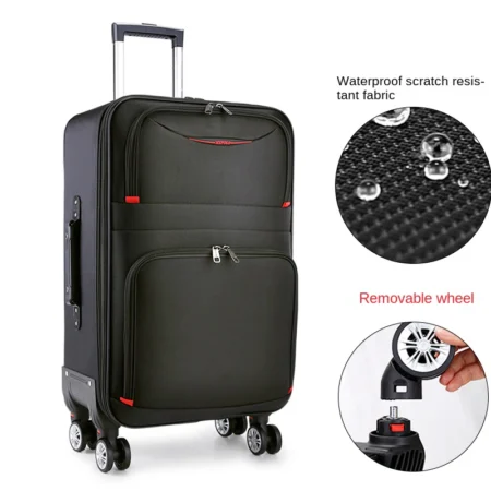 30" Large Capacity Black Luggage Waterproof Durable