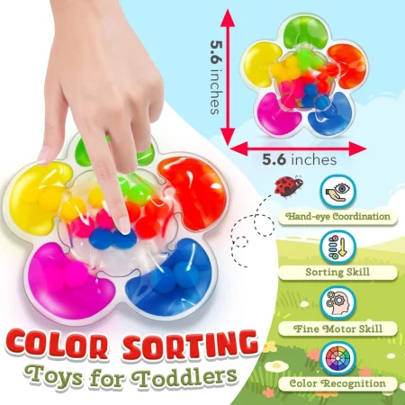 Color Sorting Toys for Toddlers – Fine Motor & Preschool Learning Game - Image 2