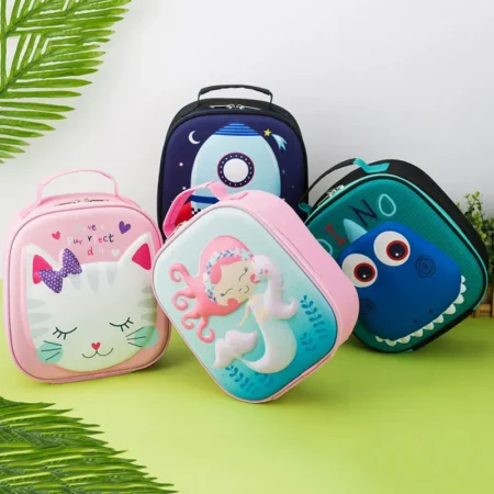 Kids Cartoon Insulated Lunch Bag – Portable Thermal Food Tote for Boys & Girls