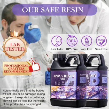 1:1 Ratio Epoxy Resin Kit Anti-Yellowing Newly Formulated Crystal Clear - Image 2