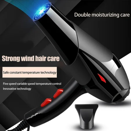 High Power Hair Dryer Blue Light Cold And Hot Wind Adjustable