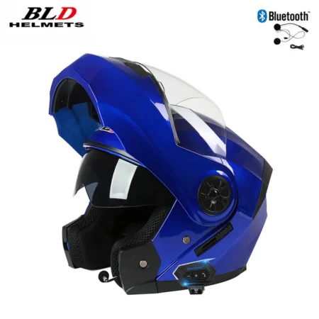 Modular Motorcycle Helmet Double Visor Flip Up Full Face