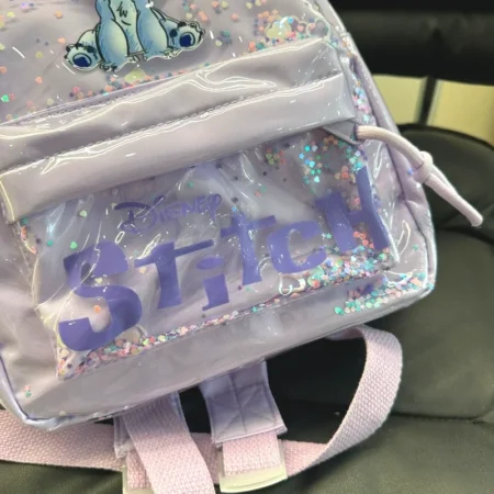 Disney Stitch Sequin School Bag – Cute Cartoon Backpack for Boys & Girls - Image 3