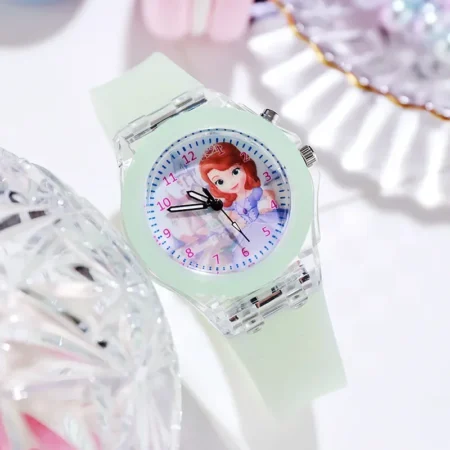 ⁦Disney Frozen Princess Watch – Crystal Quartz Cartoon Wristwatch for Girls⁩ - الصورة ⁦6⁩