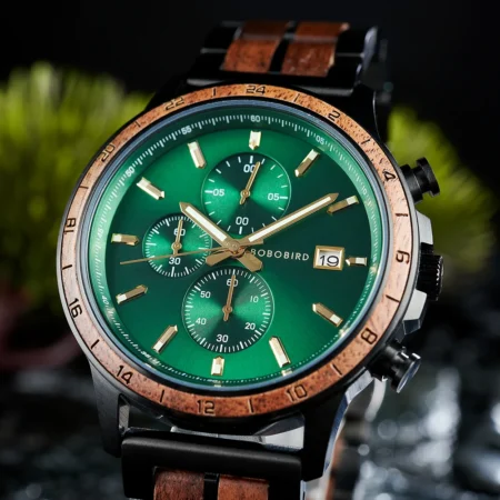 Bobo Bird Men's Luxury Wood Quartz Watch - Image 5