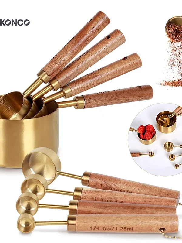 4pcs Gold Measuring Spoon Set