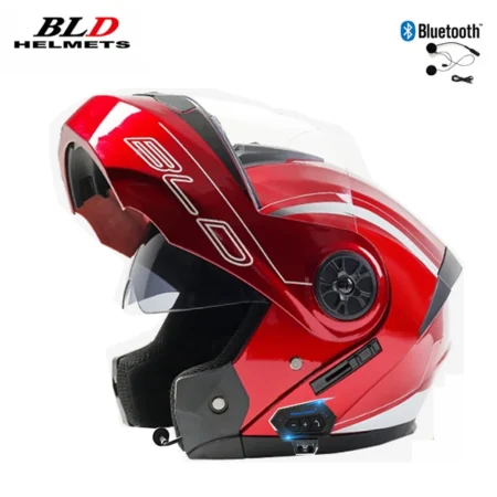 ⁦Modular Motorcycle Helmet Double Visor Flip Up Full Face⁩ - الصورة ⁦4⁩