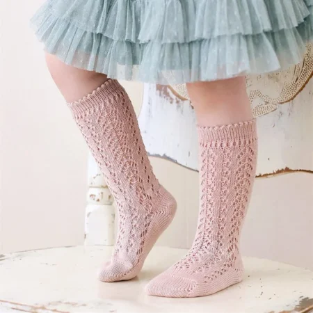 Kids Summer Mesh Knee Socks – Breathable Cotton for Babies & Toddlers (0–8 Years) - Image 2