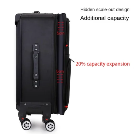 30" Large Capacity Black Luggage Waterproof Durable - Image 4