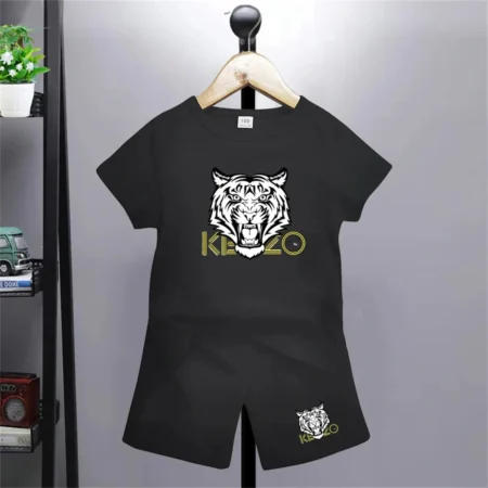 Kids Tiger Head Print T-Shirt & Shorts Set – Fashion Outdoor Summer Outfit for Boys & Girls (Ages 3–12) - Image 6