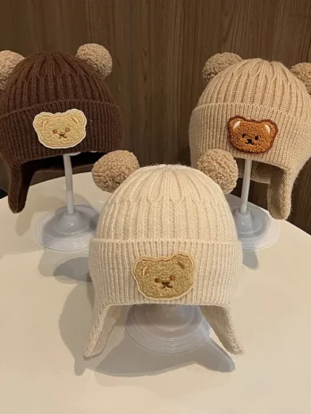 Cute bear ear protection hat f...