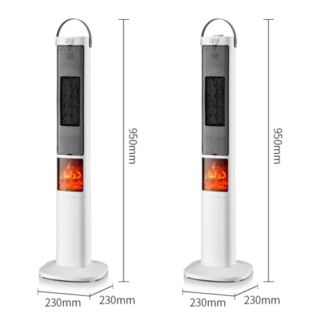 220V Graphene Electric Fireplace Heater with 3D Flame | Energy-Saving Floor Heating Solution - Image 6