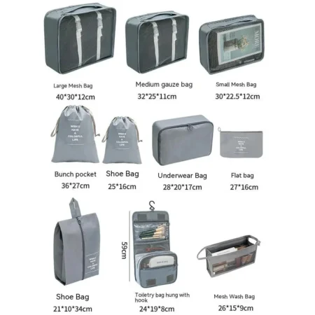 7–10 Pcs Travel Packing Cubes Set – Luggage Organizers for Clothes & Shoes - Image 5