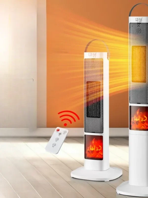 مدفأة كهربائية من الجرافين بقوة ٢٢٠ فولت مع لهب ثلاثي الأبعاد | حلول تدفئة أرضية موفرة للطاقة