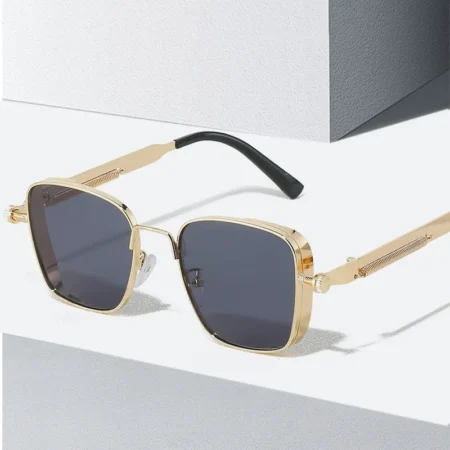 Men’s Vintage Steampunk Driving Sunglasses – Metal Frame with Spring Hinges, Unisex - Image 5