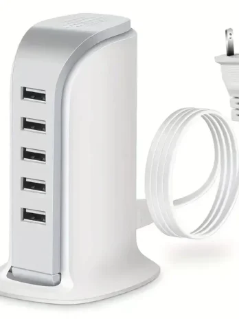 5-Port USB Charging Station 5V...