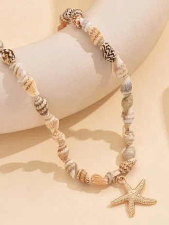 Boho Seashell Choker Necklace ...