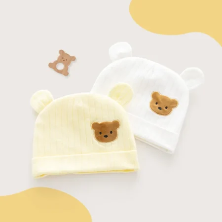 Autumn Winter Baby Cotton Hat | Cute Ear-Shaped Cap for Newborns (0–3 Months) - Image 2