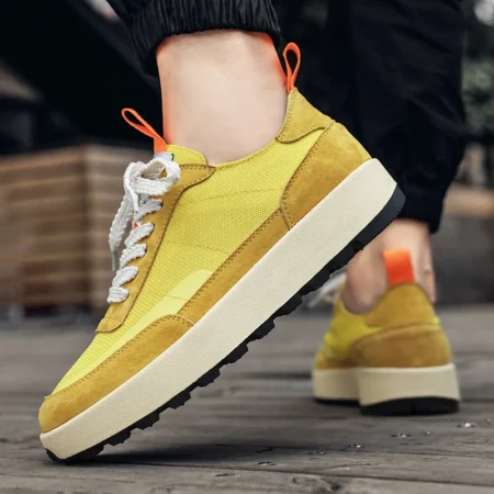Trendy Men’s Designer Sports Sneakers – Casual Versatile Board Shoes for Office & Outdoor Wear