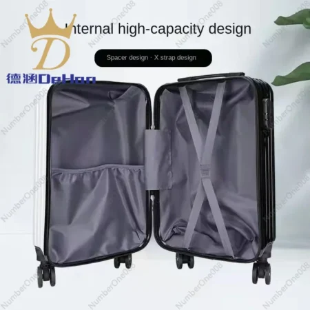 20 Inch Solid Color Trolley Suitcase - 360° Spinner Wheels, Durable - Image 5