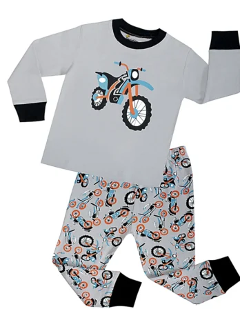 Baby Boys Motorcycle Pajama Se...